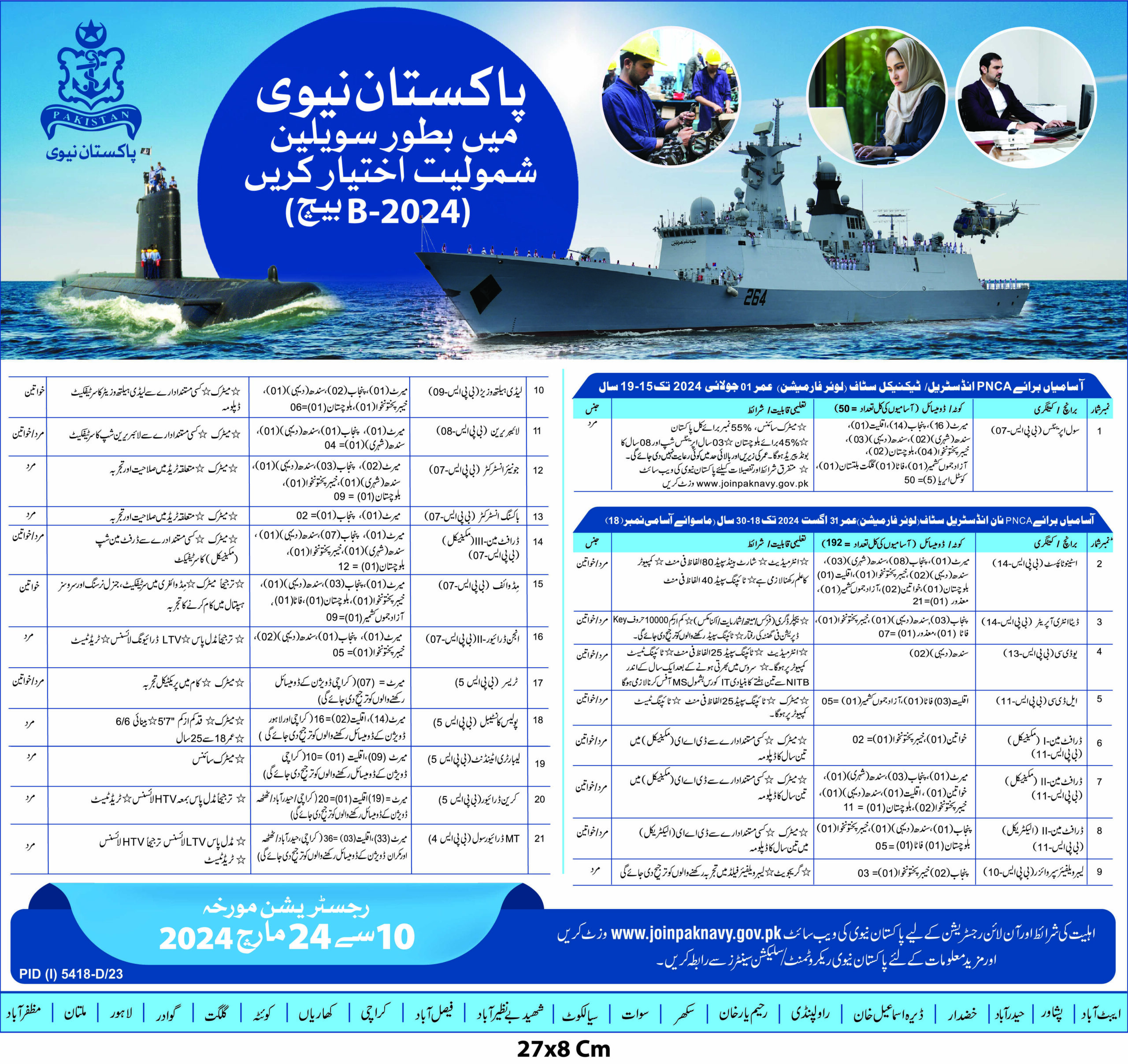 Pak Navy Civilian Jobs 2024 Batch 2024-B Online Registration(1)