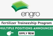 Engro Fertilizer Traineeship Program 2024