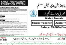 Fauji-Foundation-Education-System-Jobs-2024 Online Apply