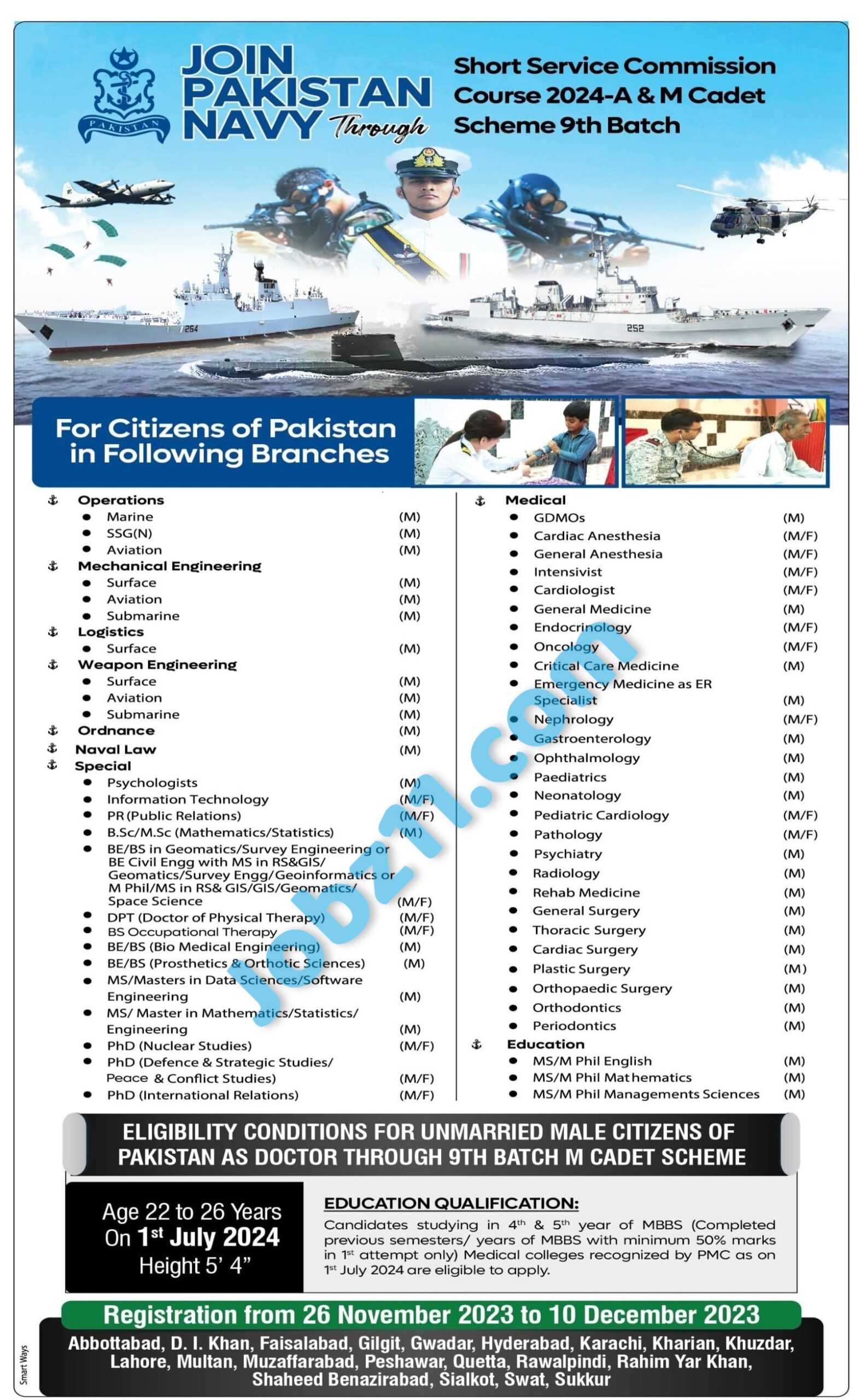 Join Pak Navy Through Short Service Commission Course 2024-A Advertisement