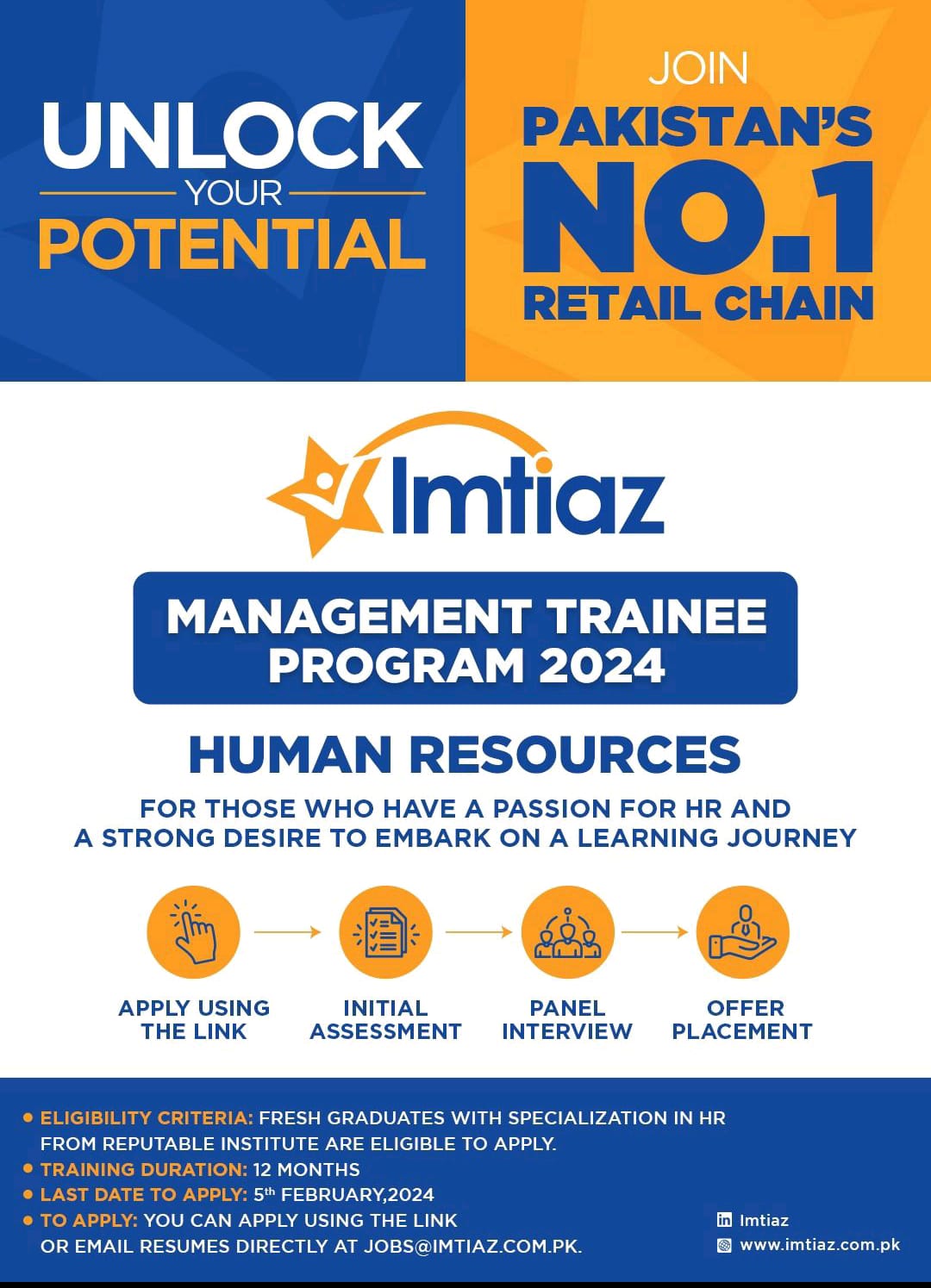 Imtiaz MTO Program 2024 - Human Resource