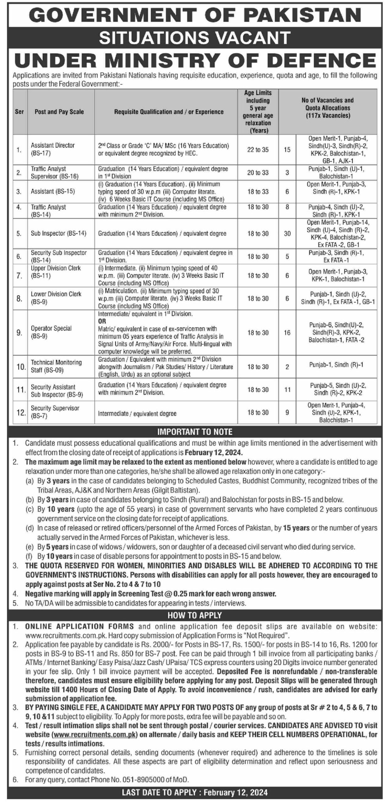 Ministry of Defence Jobs 2024 Latest MOD Jobs Advertisement