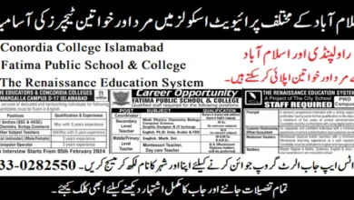 Teaching Jobs for Males and Females in Islamabad