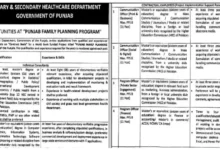 Primary and Secondary Healthcare Department Jobs 2024 Online Apply via NTS